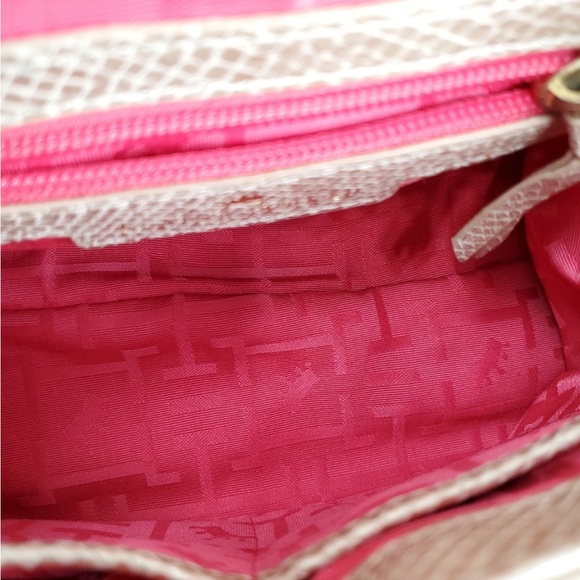 EUC Elaine Turner Champagne Gold snakeskin leather bag with bamboo handle - Picture 10 of 13